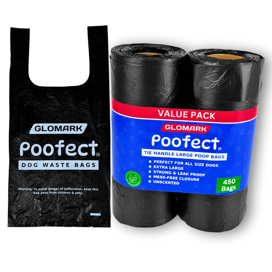 Dog Poop Bags with Tie Handles