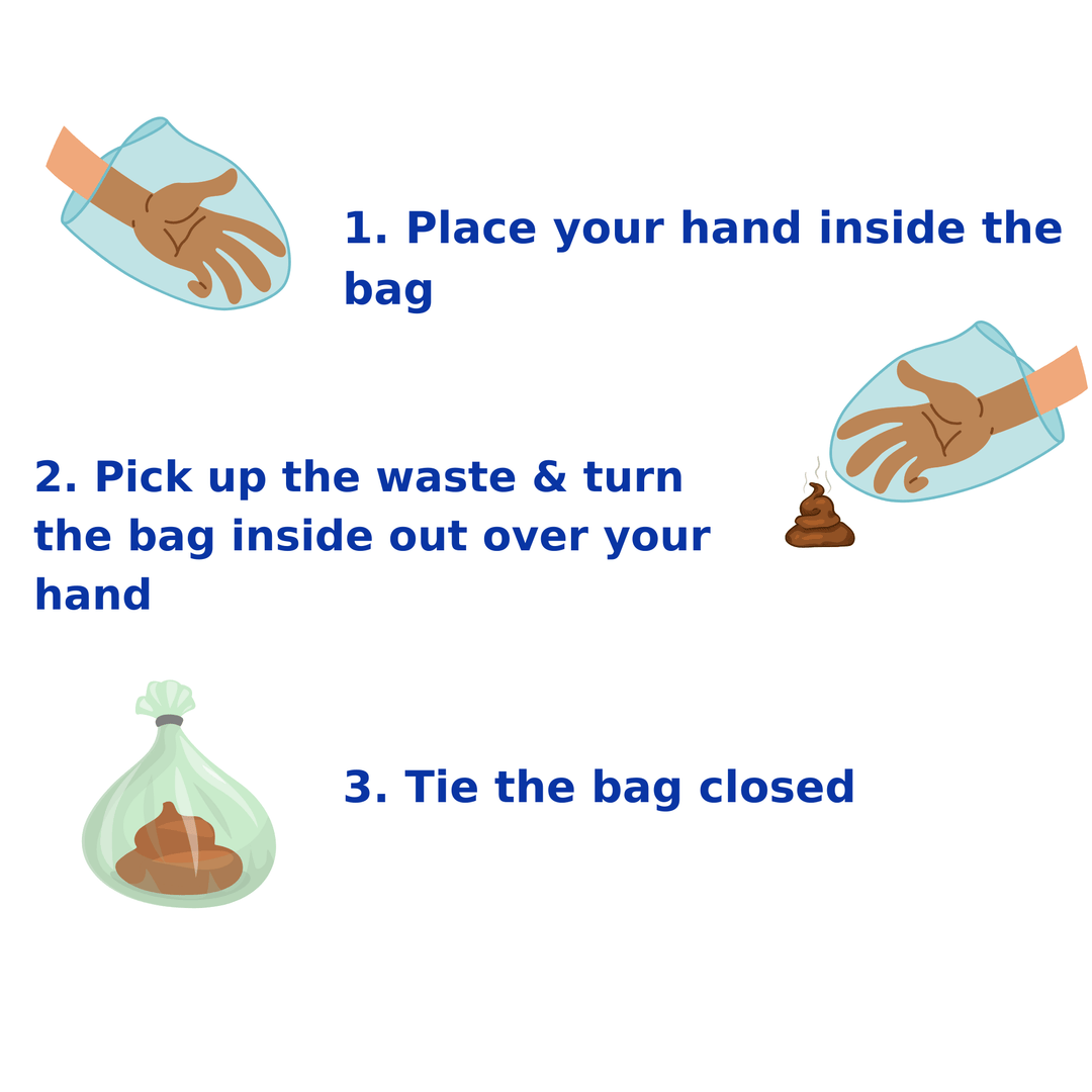 Dog Poop Bags with Tie Handles